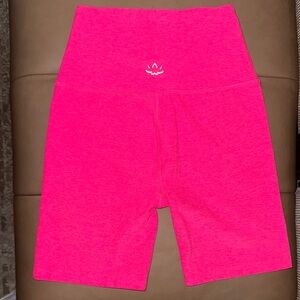 Beyond Yoga Bright Pink Bike Shorts